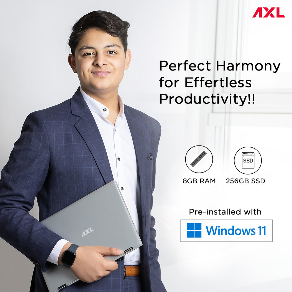 AXL Laptop (Vayu Book) Intel® Celeron Newly Launched Thin & Light | 15.6 Inch (39.624 cm) HD Display (8GB/128GB SSD | 1920*1080 FHD IPS