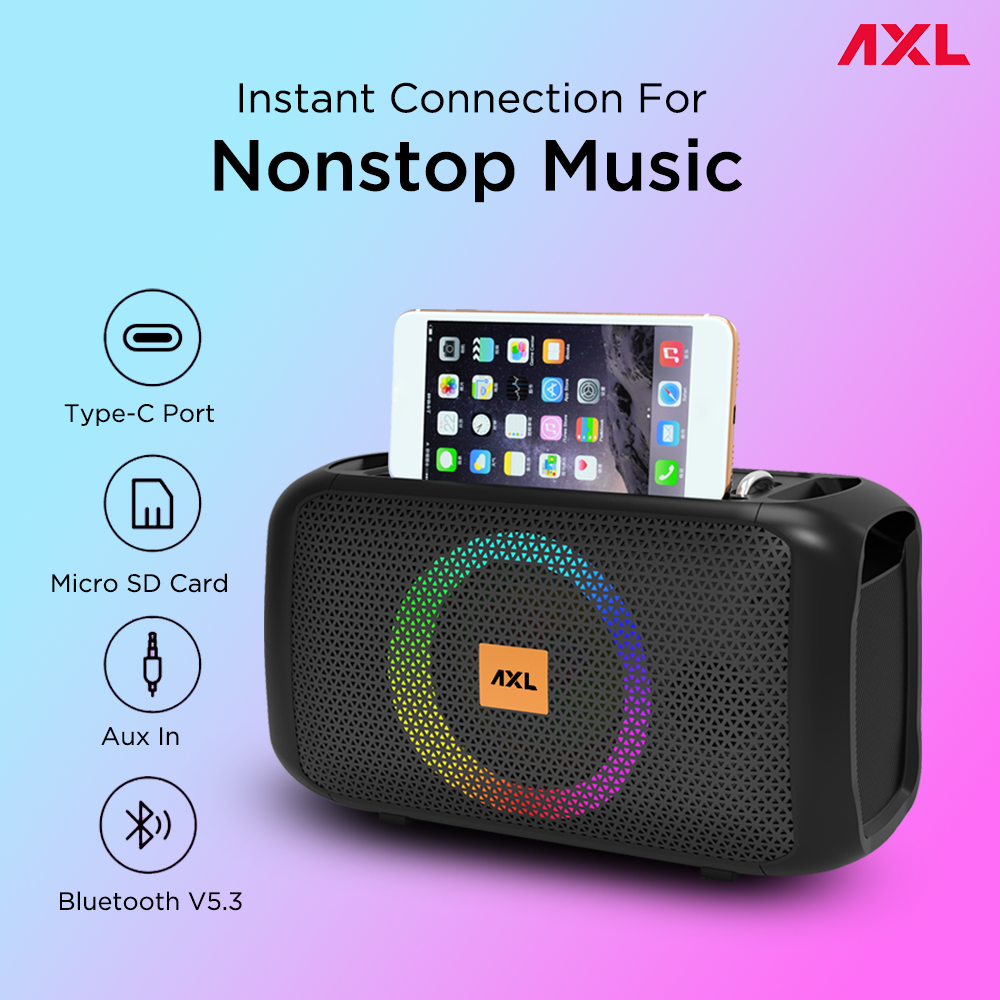AXL BLAST 15W Portable Bluetooth Speaker with Powerful Sound Driver
