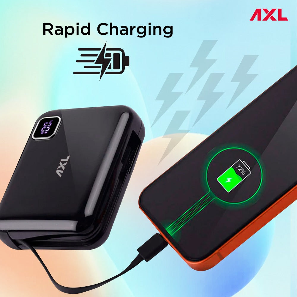 AXL Nano Plus Power Bank 10000mAh Li-Polymer with 22.5W Fast Charging ...