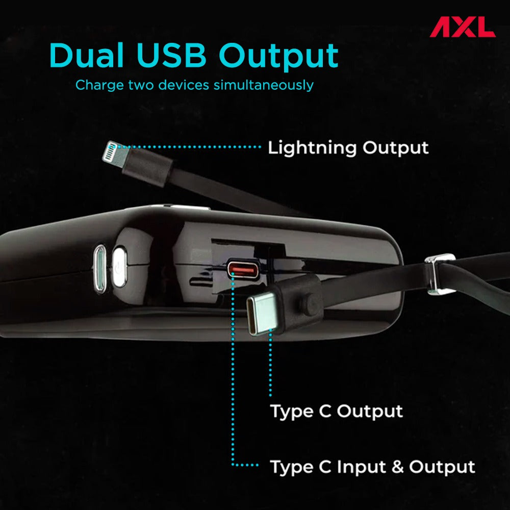 AXL Nano Plus Power Bank 10000mAh Li-Polymer with 22.5W Fast Charging ...