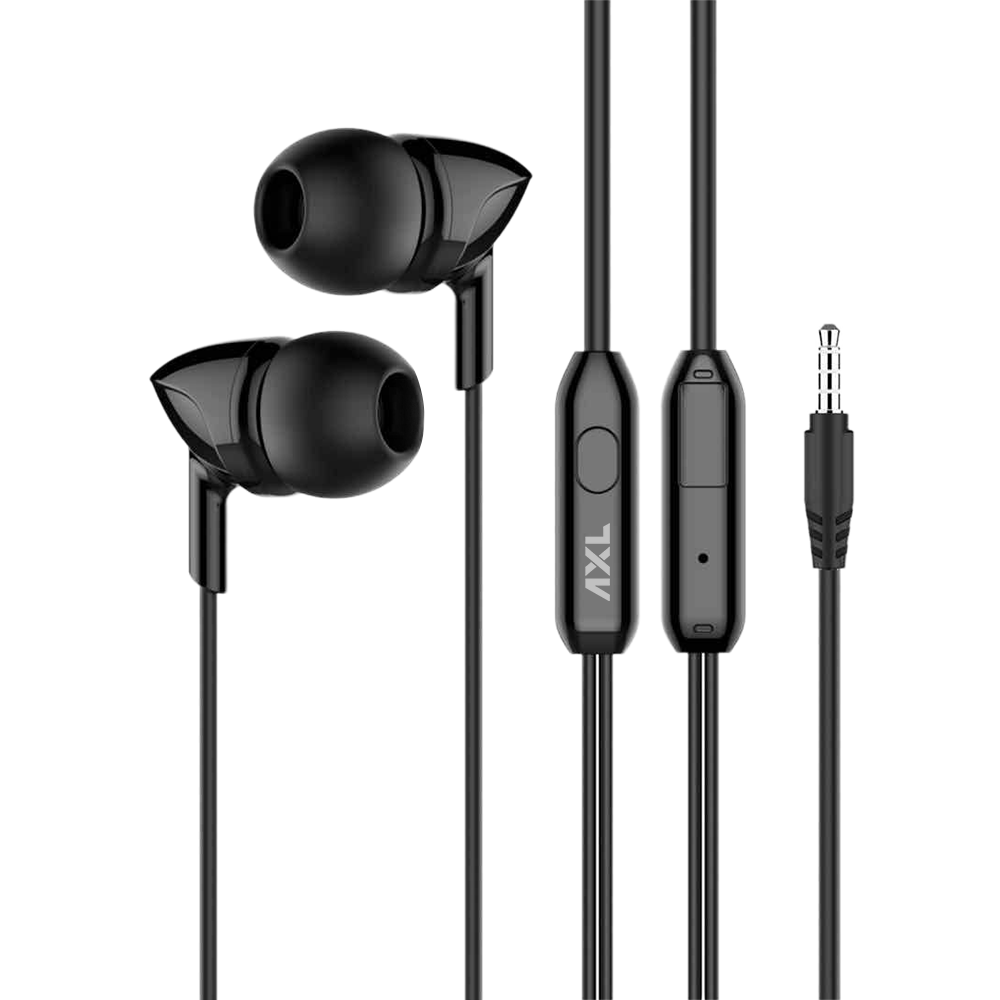 AXL AEP-PA04 In-Ear Wired Earphone With Mic and High Bass (Black) | AXL ...