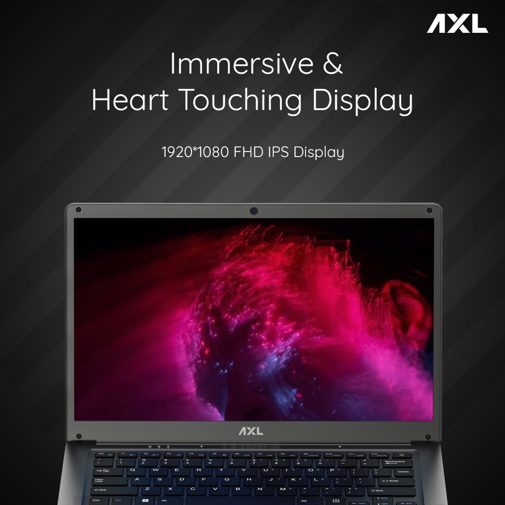 AXL VayuBook Laptop 14.1 Inch (35.814 cm) FHD IPS Display (4GB Ram,128GB SSD) 1920*1080 Resolution | HD Gemini Lake N4020 | Windows 11 Home | UHD Graphics 600 | Space Grey