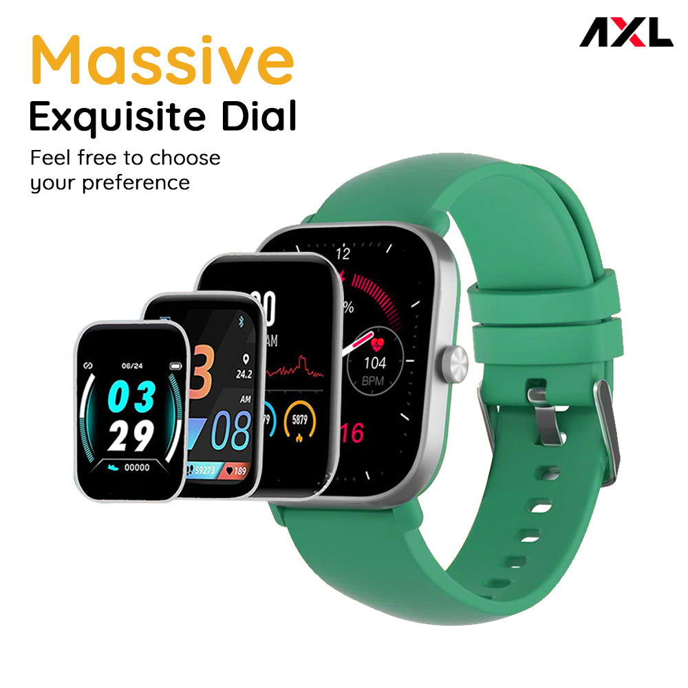 AXL Tempo Smart Watch 1.69" HD Display, Full Touch 100+ Sports Mode, Water Proof IP67
