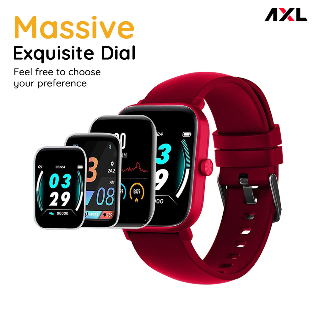 AXL Tempo Smart Watch 1.69" HD Display, Full Touch 100+ Sports Mode, Water Proof IP67