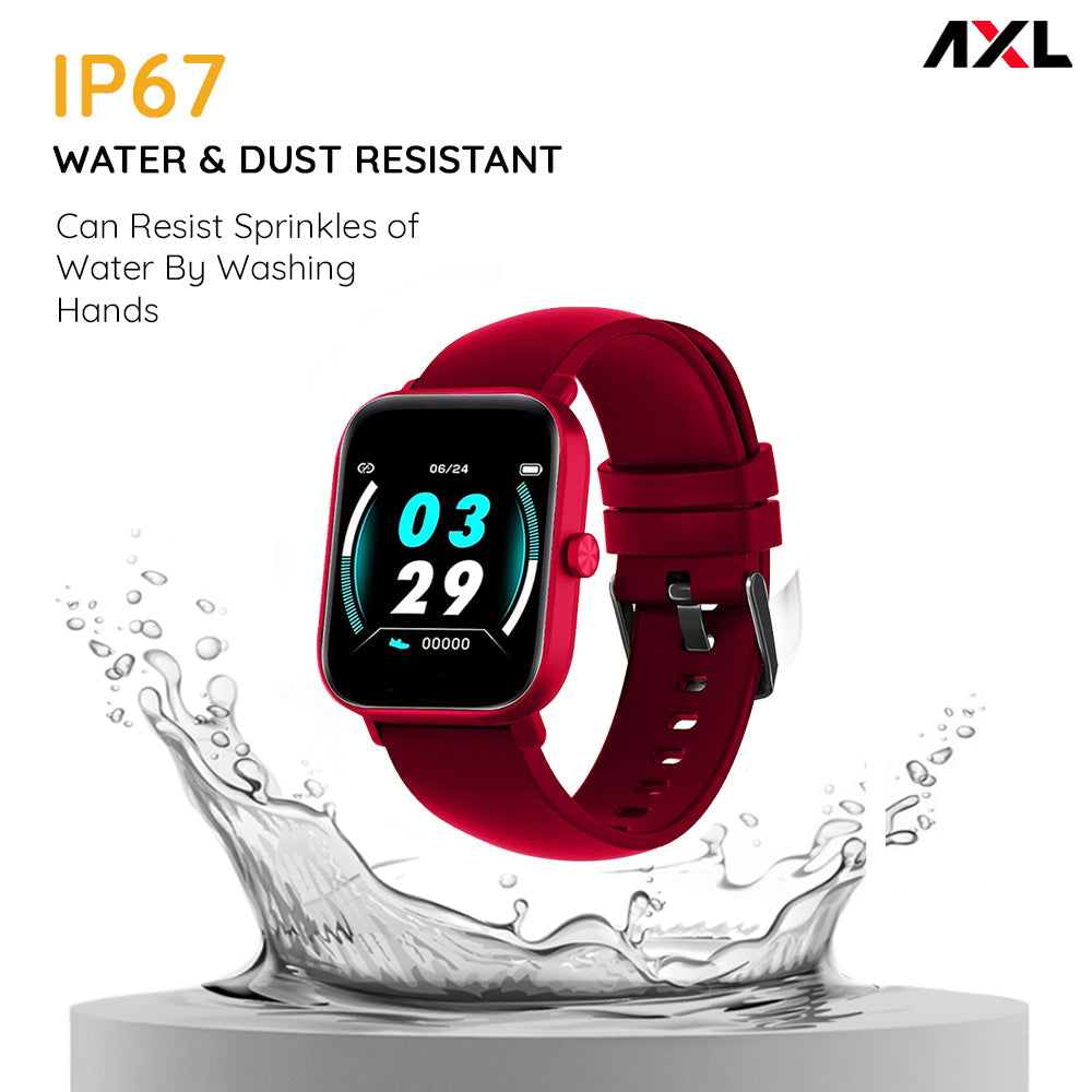 AXL Tempo Smart Watch 1.69" HD Display, Full Touch 100+ Sports Mode, Water Proof IP67