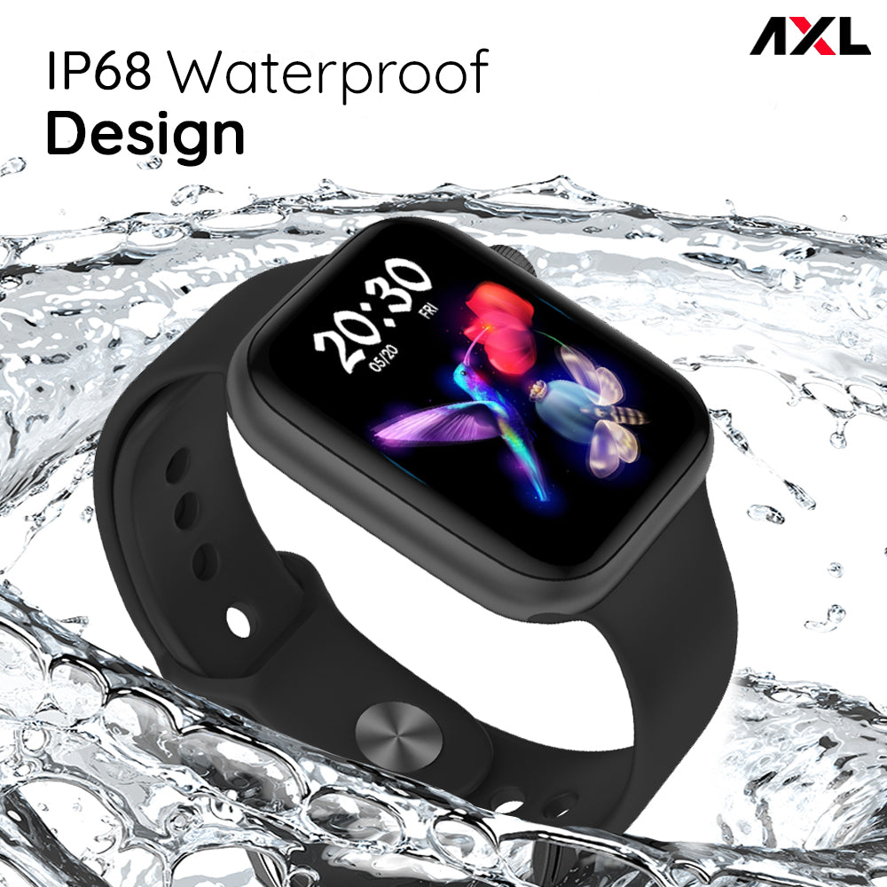 AXL TIME-O Smart watch with AI Voice Assistant , 1.87" HD Display , Multi Rotating Crown, Heart Rate & Blood Pressure Monitor for Men and  Women, Bluetooth Calling, Sleep Monitor, Oxygen Monitor, Fitness (Black)