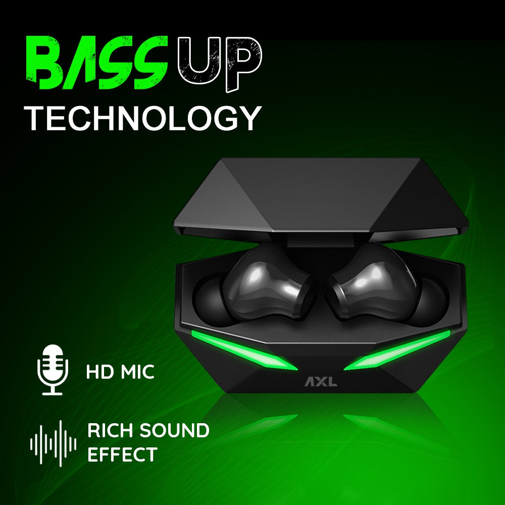 AXL GB01 Wireless Gaming Earbuds with In-line Double Mic for Environmental Noise Cancellation
