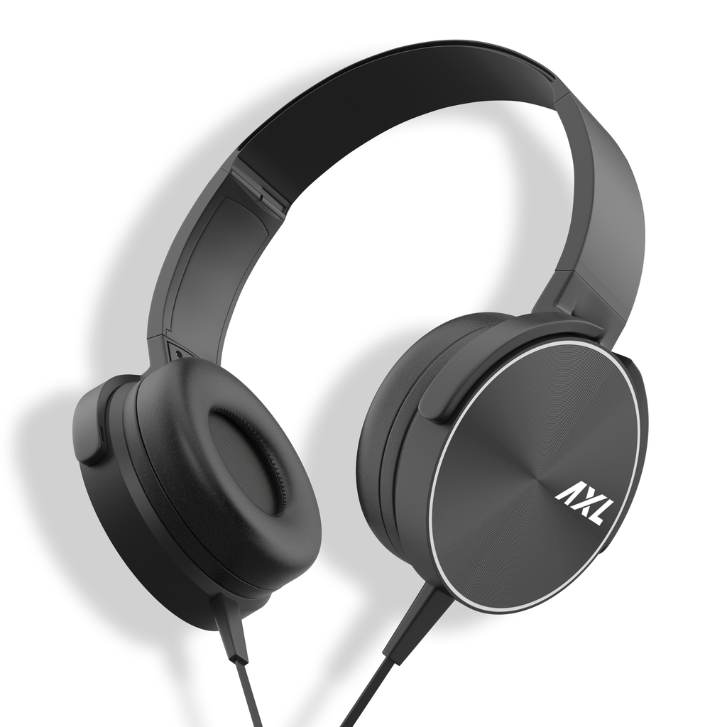 Axl Audio AXL AHP-02 Wired On-Ear Headphone with in line Mic, HD Sound and Cozy ...